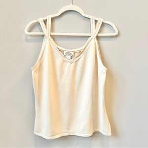 Vintage Talbots Sweater Tank‎ Women's Large New NWT Cream Silk Blend 90s Classic